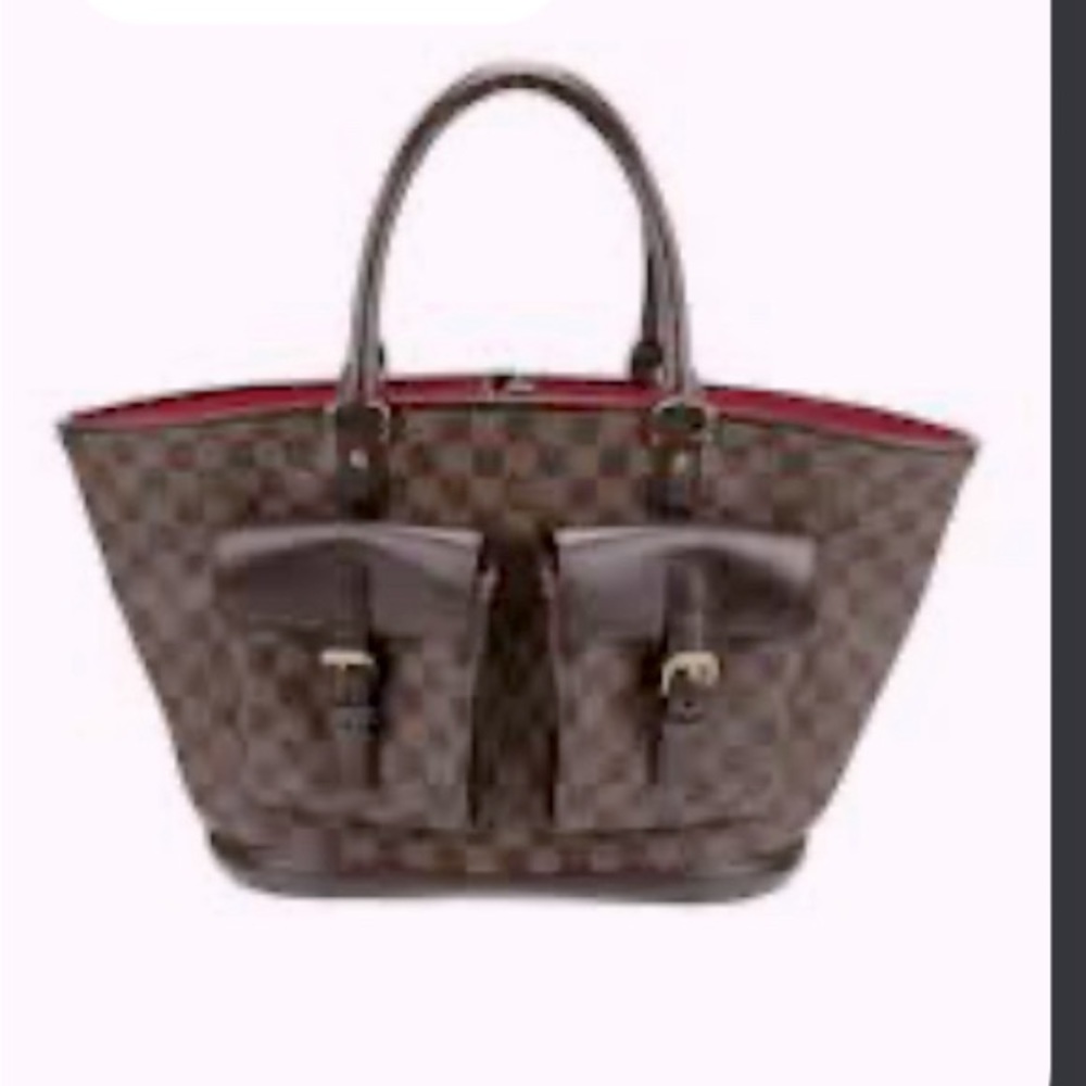 AUTHENTIC Louis Vuitton Damier Ébène Manosque Bag 🧡🤎 Excellent condition!